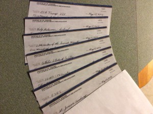 2016 Donation Checks